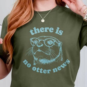 Nerdy Otter Shirt, Funny Sea Otter Sweatshirt, Hipster Animal Lover Hoodie, Cute Book Lover Gift Top, Librarian Student Reading Gift Tee