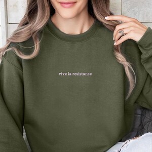 Simple Feminist Resistance Shirt, Vive La Resistance Sweatshirt, Empowering Woman, Female Power, Women's Rights Resist Hoodie, Protest Tee
