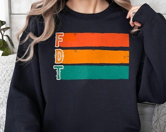 Retro FDT Shirt, 80's 90's Anti Trump Sweatshirt, Anti MAGA Gift, Funny Liberal Political Hoodie, Feminist Shirt, Satire Democrat Top