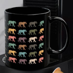 Retro Tiger Mug, Majestic Tiger Coffee Mug, Wild Animal Lover Gift, Big Cat Enthusiast Cup, Safari Jungle Mug, Nature Lover Gift