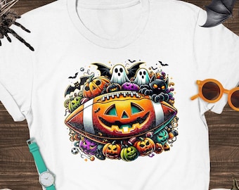Spooky Halloween Pumpkin American Football Shirt, Halloween Shirt, Football Shirt, Halloween Sweatshirt, Pumpkin Shirt, Spooky Season Gift