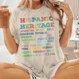 Hispanic Month Shirt, September 15th Shirt, National Hispanic Heritage Country T-Shirt, Hispanic Heritage Tshirt,  Latina Power Shirt