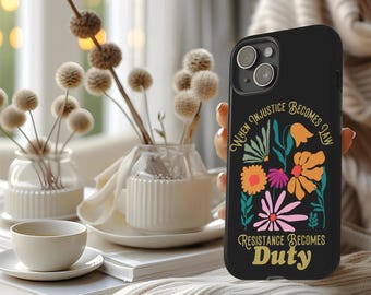 Feminist Resistance Phone Case Cover Gift Designed For iPhone 16, 15, Galaxy S24 S23, Pixel 8, Resist Injustice Equality Phone Case Cover