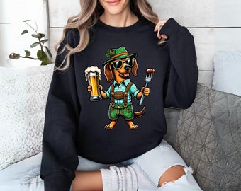 Oktoberfest Dachshund Sweatshirt, Weiner Dog Beer Lover Sweater, Beer T-shirt, Oktoberfest Tee, Beer Festival Shirt, Beer Shirt
