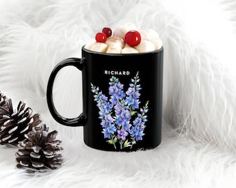 Floral Birthday Mug Gift, Custom Birth Month Flower Coffee Mug, Gift For Mother's Day, Best Friend, Bachelorette Party Bridesmaid Gift