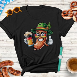 Funny Sausage Enjoy Oktoberfest Shirt, Beer Drinking Shirt, Oktoberfest Tshirt, Beer Festival Shirt, German Festival Gift, Beer Lover Shirt