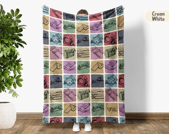 Vintage Woodworking Lover Blanket, Vintage Carpenter Throw, Cozy Joinery Blanket Gift, Unique Wood Carving Decor for Craftsmen