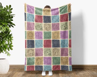 Possum Gift Blanket, Vintage Opossum Lover Throw Blanket, Easily Distracted By Possum Blanket, Animal Gift, Vintage Graphic Throw Blanket