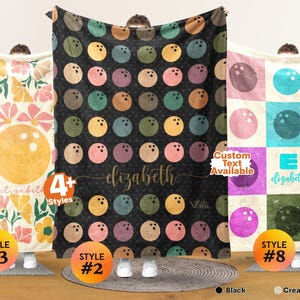 Custom Name Bowling Blanket, Personalized Bowling Throw, Cozy Gift for Bowling Lovers, Bowling Player Blanket, Custom Sports Decor