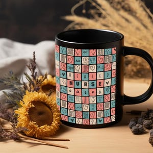 Retro Nurse Mug, Nursing Lover Coffee Cup, Healthcare Worker Gift, RN Mug, Funny Nurse Tea Mug, Gift for Nurses, Medical Professional Mug