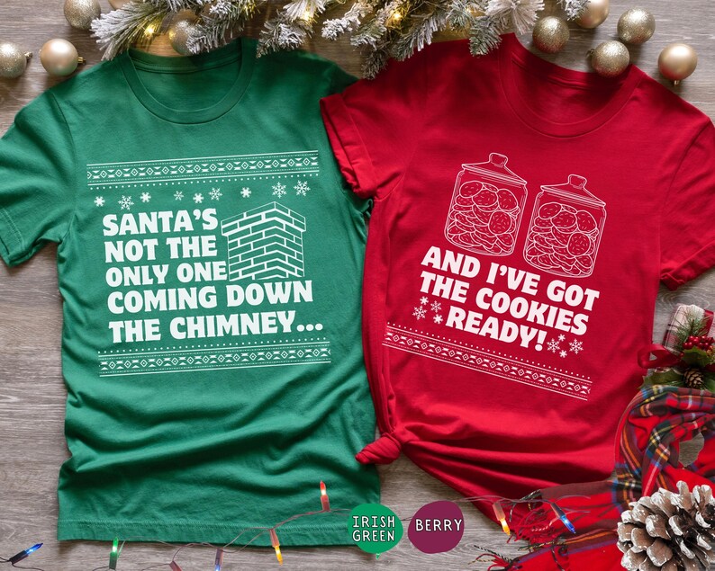 Funny Christmas Couple Matching Shirt, Christmas Party Couple Tee, Xmas Matching Shirt, Couple Christmas Shirt for Holiday Fun