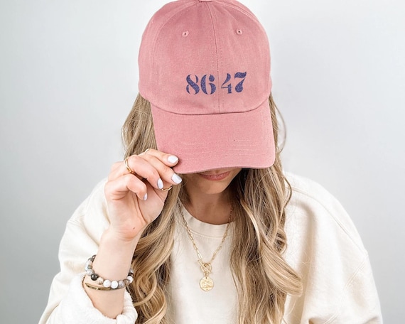 8647 Embroidered Hat, Subtle Anti Trump Cap, Pro-democrat
