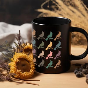 Retro Cardinal Bird Lover Mug, Red Cardinal Coffee Cup, Birdwatcher Gift Idea, Nature Inspired Ceramic Mug, Cardinal Enthusiast Gift