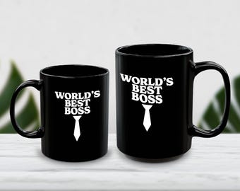 World's Best Boss Coffee Mug, Funny Manager Gift, Office Humor Cup for Him, Sarcastic Gag Gift for Boss,Work Promotion Coworker Farewell Mug