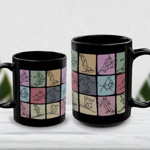 Skiing Enthusiast Mug, Ski Lover Coffee Cup, Winter Sports Gift Idea, Skiing Inspired Ceramic Mug, Perfect for Ski Fans