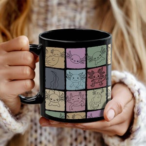 Vintage Axolotl Lover Mug, Retro Axolotl Coffee Mug, Distressed Pet Amphibian Gift, Cute Animal Lover Mug, Unique Axolotl Gift