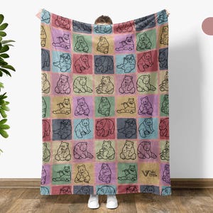 Panda Blanket Gift, Vintage Panda Throw Blanket, Easily Distracted By Panda Blanket, Cute Gift for Panda Lovers, Vintage Graphic Throw