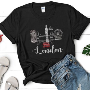 London Shirts, England Landmarks T-Shirt, United Kingdom TShirt, UK Tees, British Shirt, Union Jack Flag Tees, London Shirt, Traveller Shirt