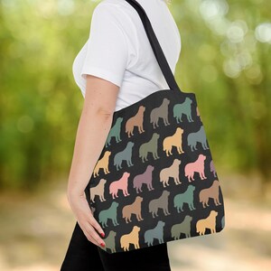 Retro St. Bernard Tote Bag, Retro Dog Lover Gift, St. Bernard Dog Tote, Large Dog Breed Bag, Retro St. Bernard Design, Dog Lover Tote