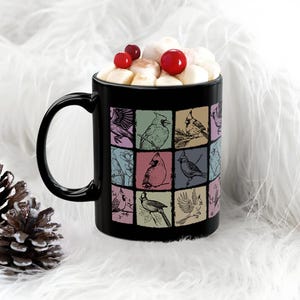 Cardinal Bird Lover Mug, Red Cardinal Coffee Cup, Birdwatcher Gift Idea, Nature Inspired Ceramic Mug, Cardinal Enthusiast Gift