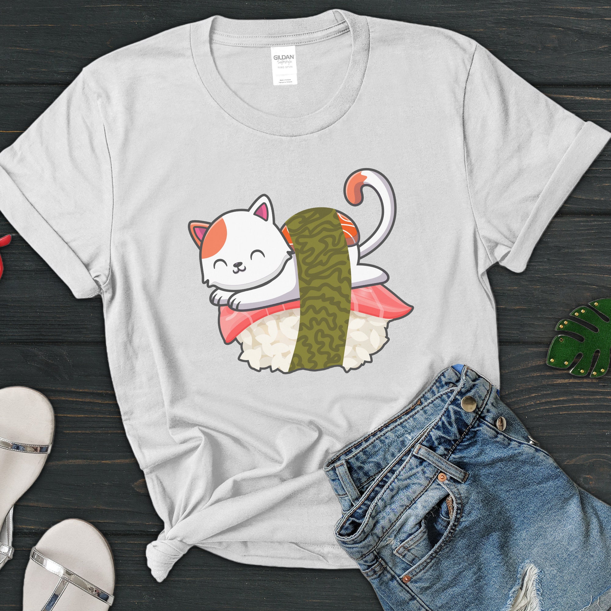 Surfer Sushi Rice Soy Sauce - Kawaii Maki Gift T-Shirt