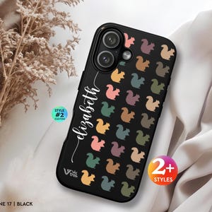Retro Squirrel Phone Case Cover Gift Designed For iPhone 16, 15, 14 Pro Max Plus, Galaxy S24 S23 Ultra, Pixel 8, Tough, Flip Case