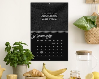 2026 Wall Calendar with Motivational Quotes, Minimal Self-Love Calendar, Inspiring Gift for Women, Students, and Personal Growth
