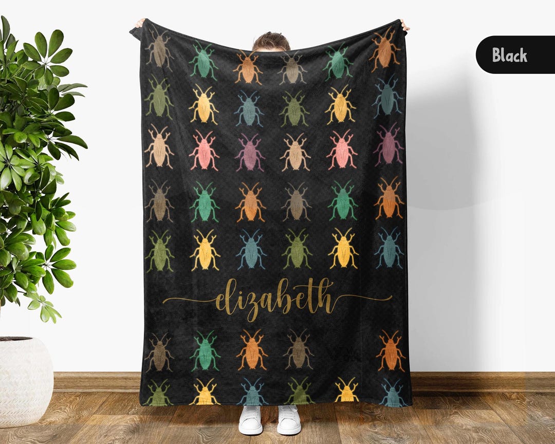 Custom Cockroach Custom Cockroach Blanket Personalized Name Bug Lover Throw Retro ...