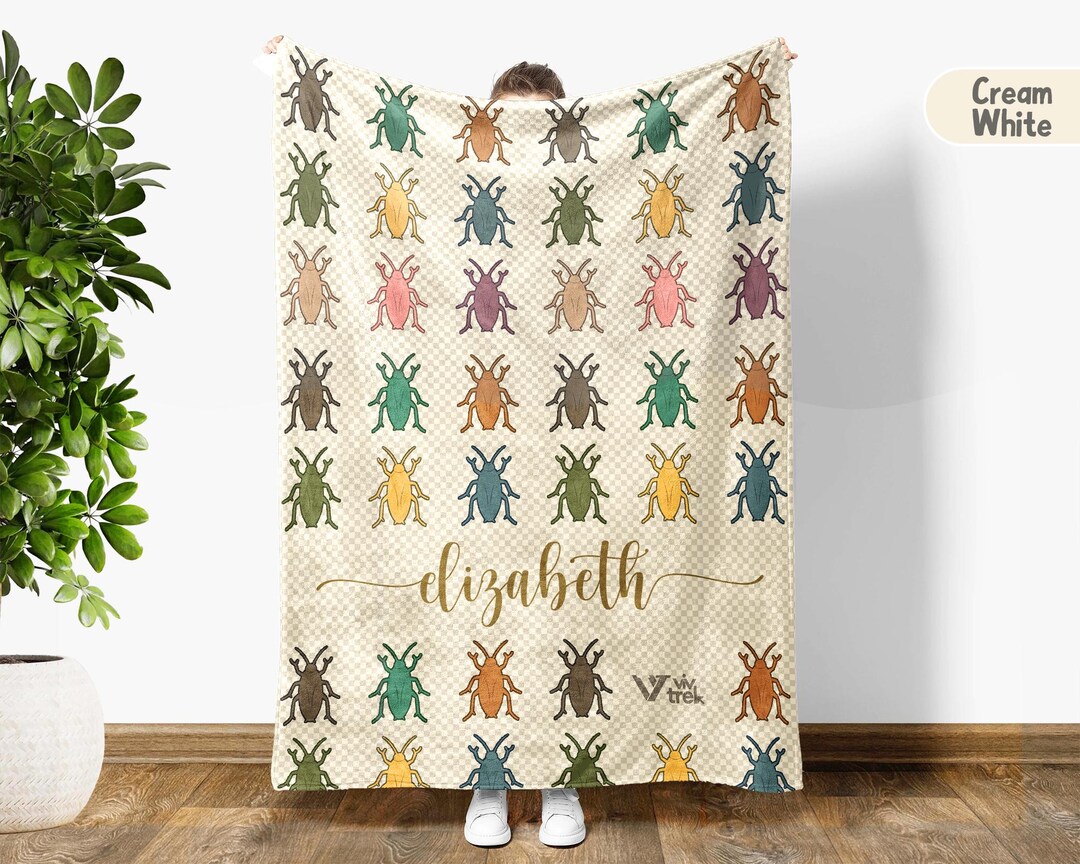 Custom Cockroach Custom Cockroach Blanket Personalized Name Bug Lover Throw Retro ...