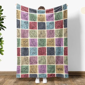 Panda Blanket Gift, Vintage Panda Throw Blanket, Easily Distracted By Panda Blanket, Cute Gift for Panda Lovers, Vintage Graphic Throw
