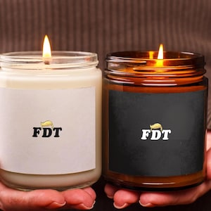 Simple Anti Trump Candle Gift, Funny FDT Political Scented Candle, Liberal Anti MAGA Home Decor Gift, Satire Democrat Protest Candle