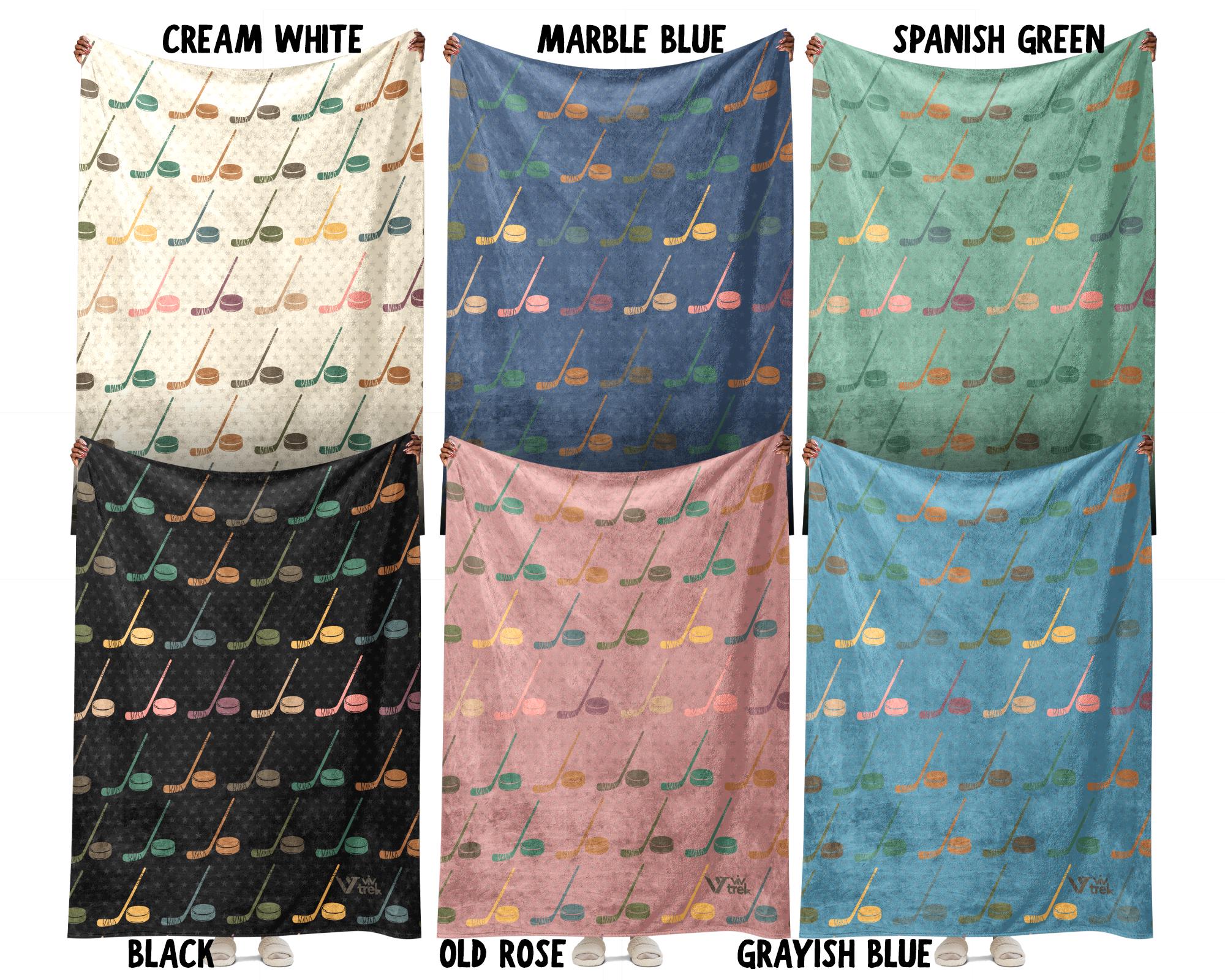 Retro Ice Hockey Lover Blanket Gift, Cozy Throw for Hockey Fans, Ice Rink Team Decor, Unique Athlete Enthusiast Blanket, Sports Lover Gift