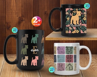 Vintage Miniature Schnauzer Dog Mug, Retro Schnauzer Coffee Mug, Distressed Pet Lover Gift, Cute Schnauzer Owner Mug