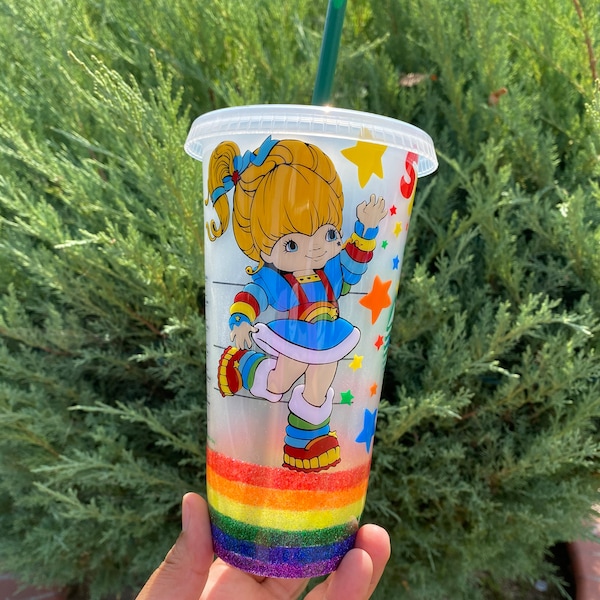 Custom Inspired Rainbow Brite Starbucks Cold Cup