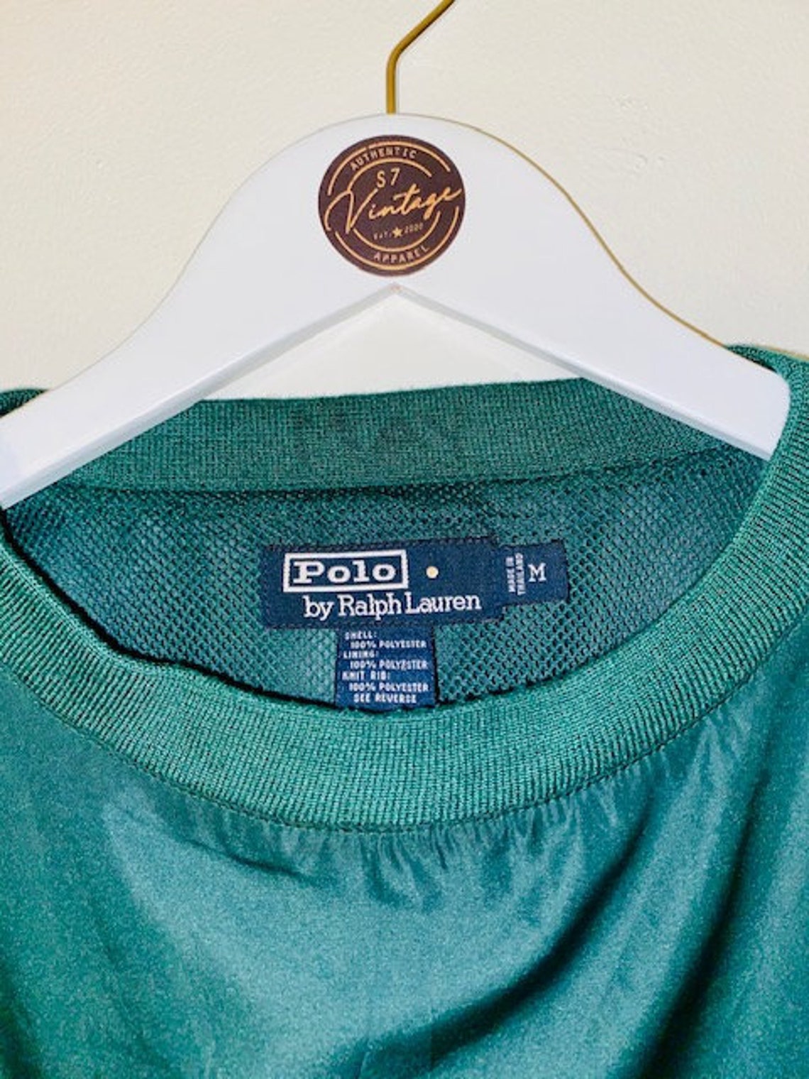 Men's Vintage Polo Sport Green Waterproof Golf Pullover Etsy