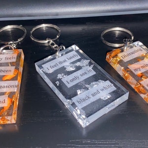 Resin Keychains - Lyric keychains - Taylor Inspired - Christmas gift ideas - gifts for her - Christmas gifts