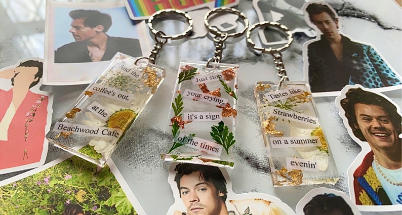 Lyrics Keychains - Harry Styles Inspired 