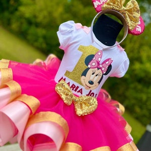 Disfraz inspirado en Minnie Mouse rosa, vestido de tutú de disfraz de  Halloween, vestido de bebé Minnie Mouse rosa, disfraz de 1er cumpleaños,  disfraz de sesión de fotos -  México