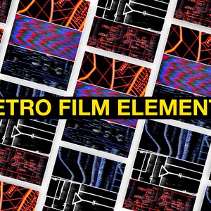 Videoöverlägg med böjd textur för analog krets, manuella skanningar av CRT, element i retrofilm, fungerar i Premiere, Final Cut, After Effects och mer bild 4