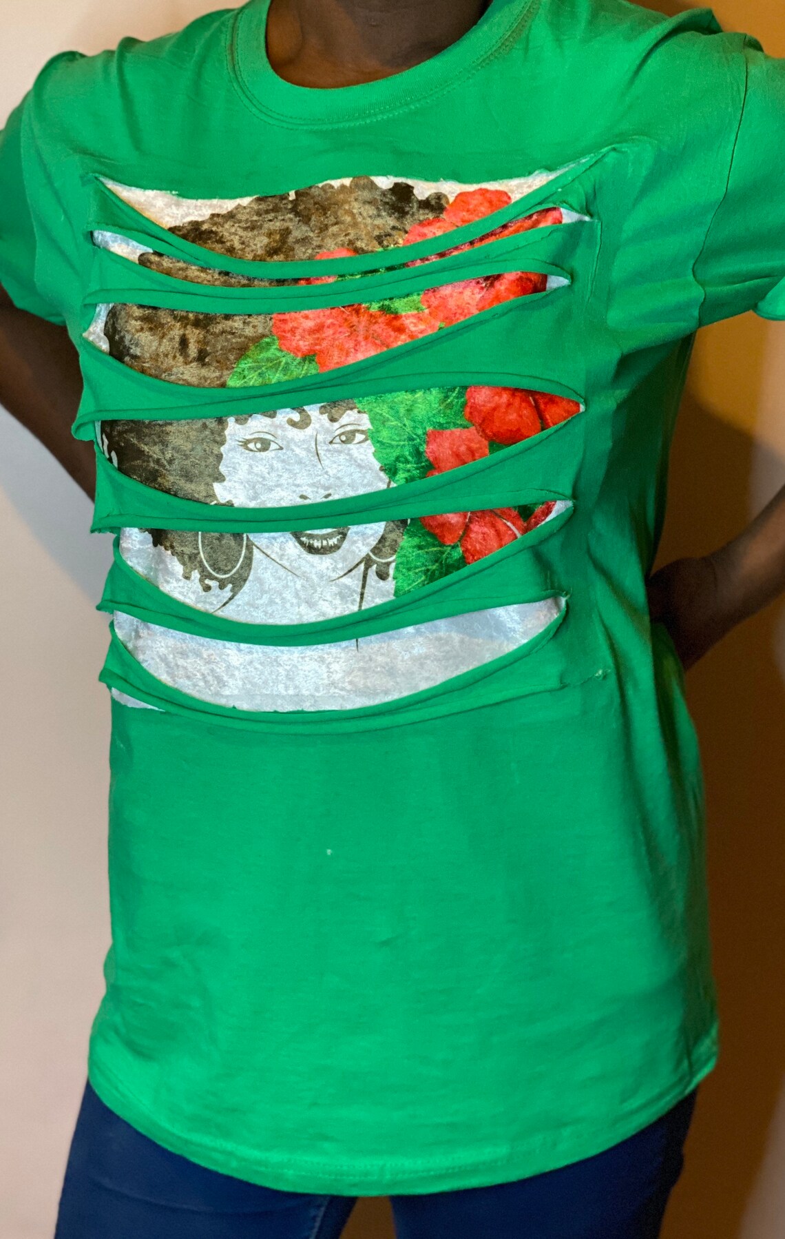 slashed t shirt diy