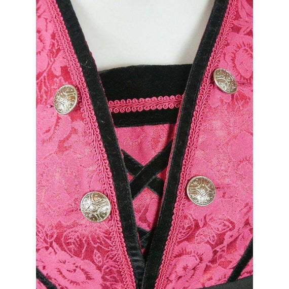 Dirndl, 1990s Bavarian Vintage Pink & Black Trach… - image 7