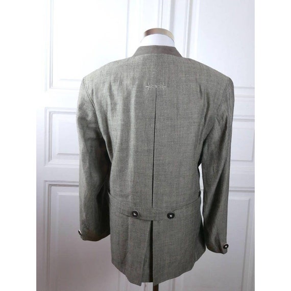 Linen Tweed Trachten Jacket, 1990s German Vintage… - image 4