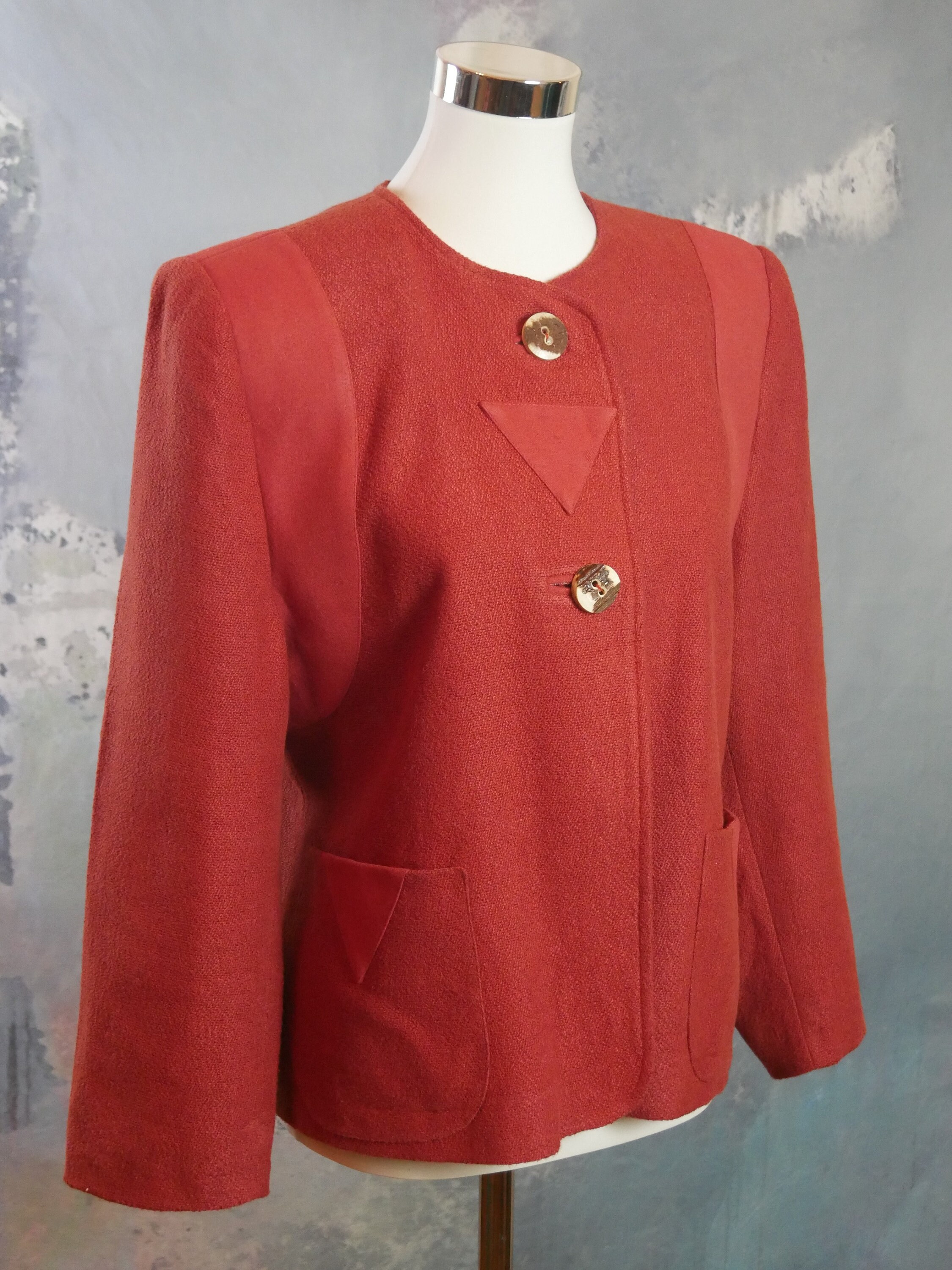 Orange Linen Blazer main image 1