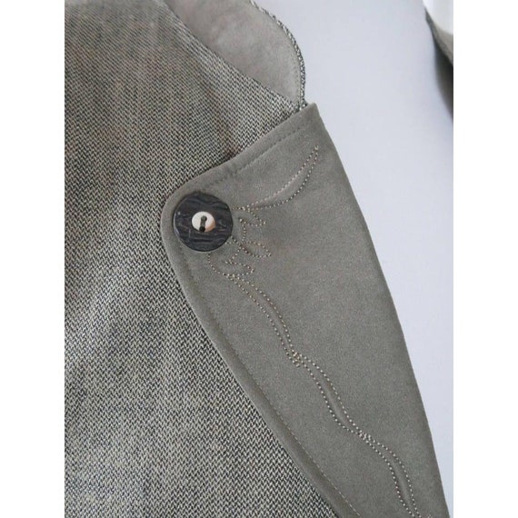 Linen Tweed Trachten Jacket, 1990s German Vintage… - image 2