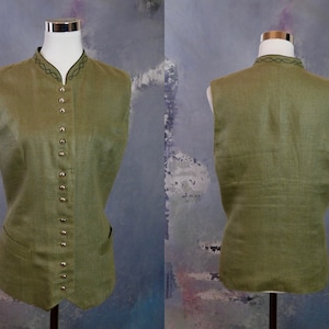 Veste di lino verde
