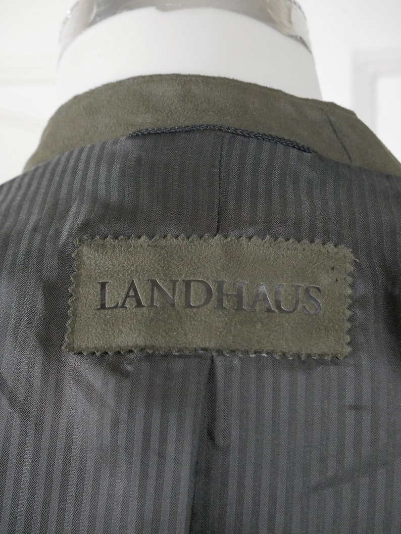 Size 42 USUK Soft Microfibre Blazer with Faux Antler Buttons Brown Faux Suede Trachten Jacket