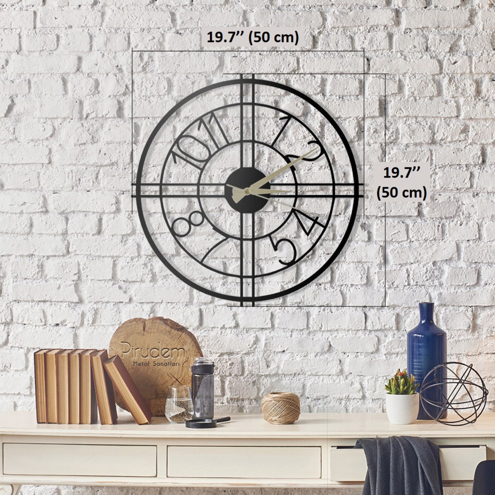 Target Metal Wall Clock Modern Round Wall Clock Outdoor Etsy