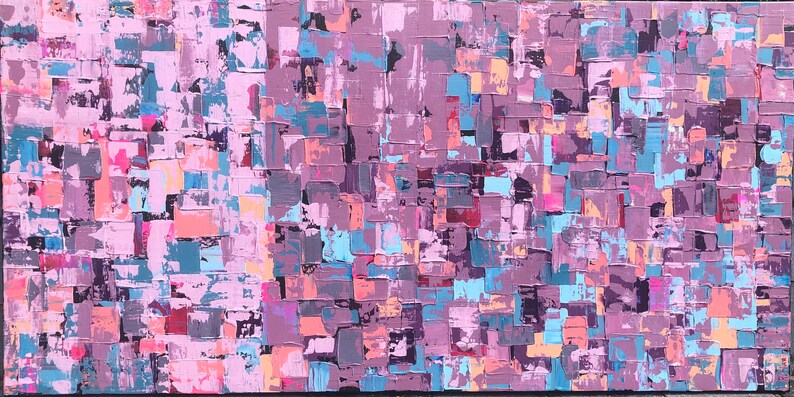 Pink Abstract Art Abstract Painting Canvas Original Large | Etsy
