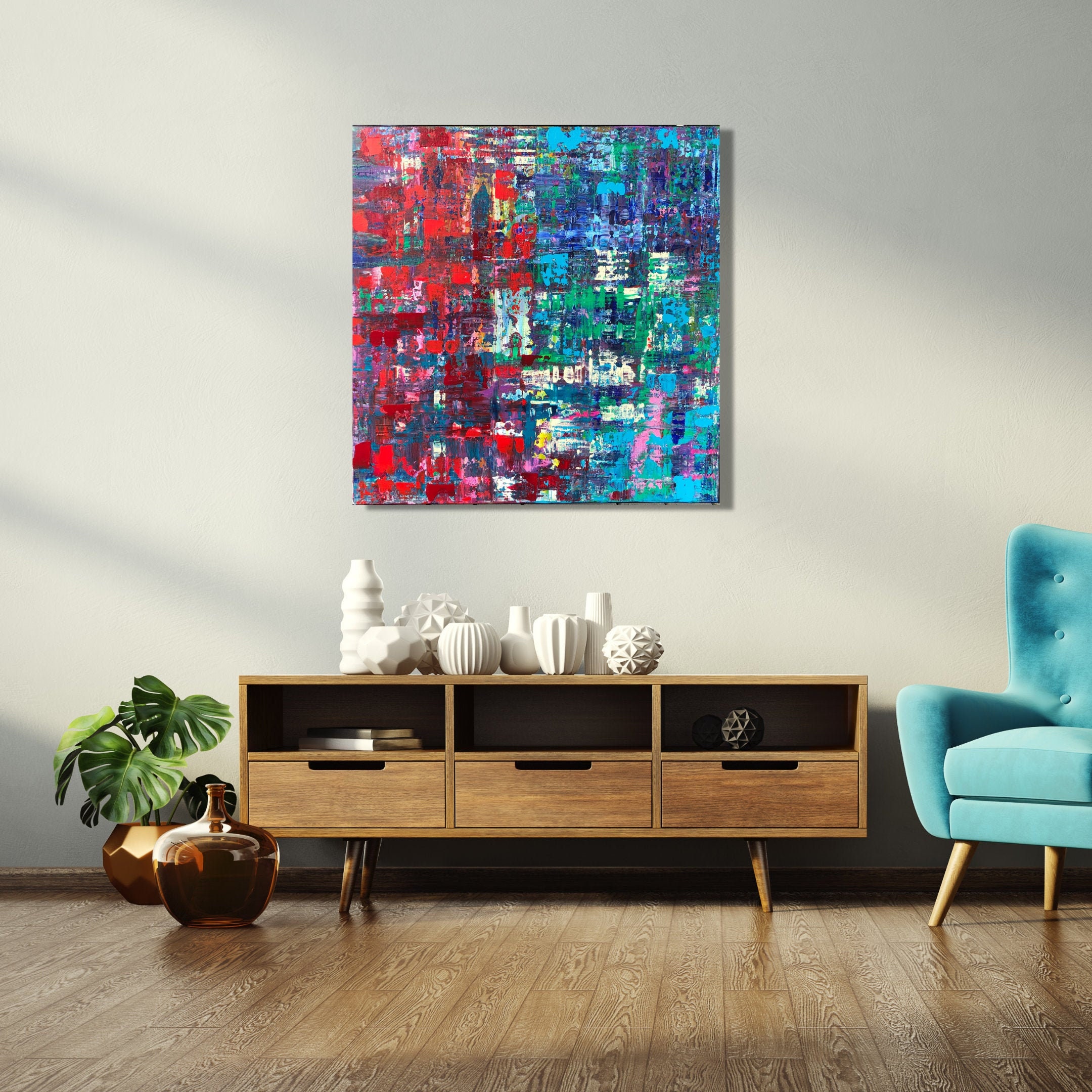 Canvas abstract painting entryway decor wall decor new home Etsy