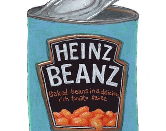 Heinz Beanz Can of Beans Art Print